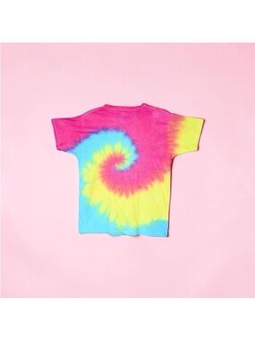 Kids Tie-Dye Spiral T-Shirt in Pink, Yellow & Blue